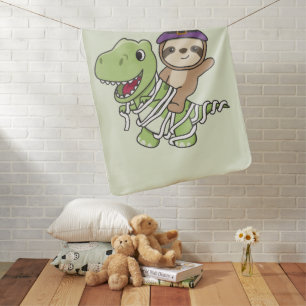Sloth Happy Halloween T-rex Mummy Costume Baby Bla Blanket