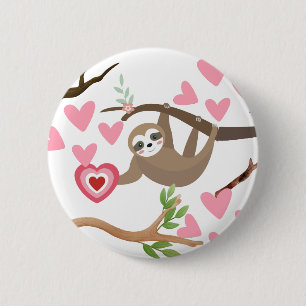 Sloth Heart Button