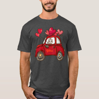 Sloth Heart Valentines Day Car Love Ballon Sloth V T-Shirt