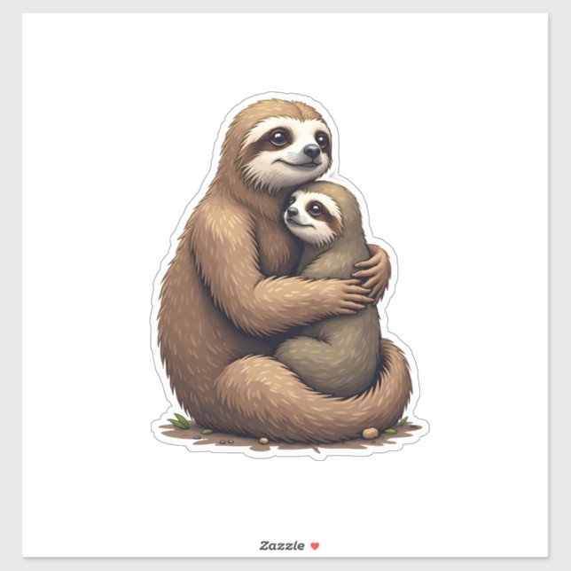 Sloth Heritage Print Engraving Shirt 3 Sticker (Sheet)