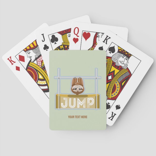 Sloth High Jump Poker Cards (Back)