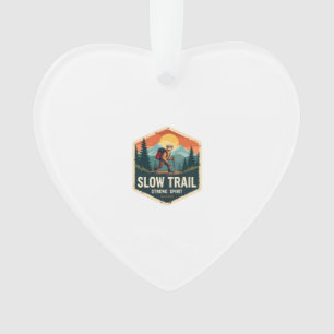 Sloth Hiking Shirt Vintage Trail Buddy Design Ornament