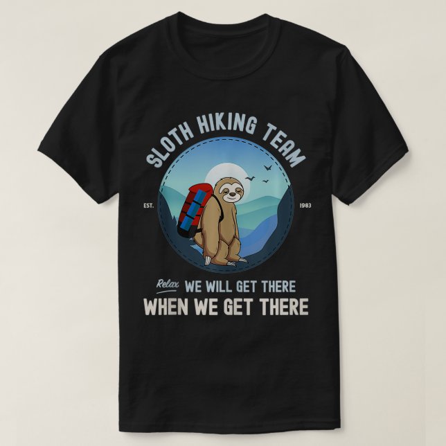 Sloth Hiking  Sloth Hiking Team  1  T-Shirt (Design Front)