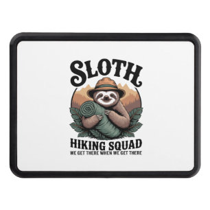 Sloth Hiking Squad Funny Camping Hitch Cover