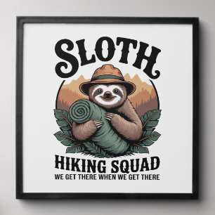 Sloth Hiking Squad Funny Camping Peel And Stick Photo Tile