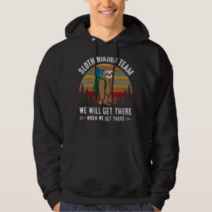 Sloth Hiking Team Cute Sloth Lover Hoodie