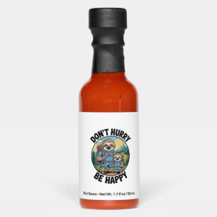 Sloth Hiking Team Don't Hurry Be Happy Enjoy the J Hot Sauces