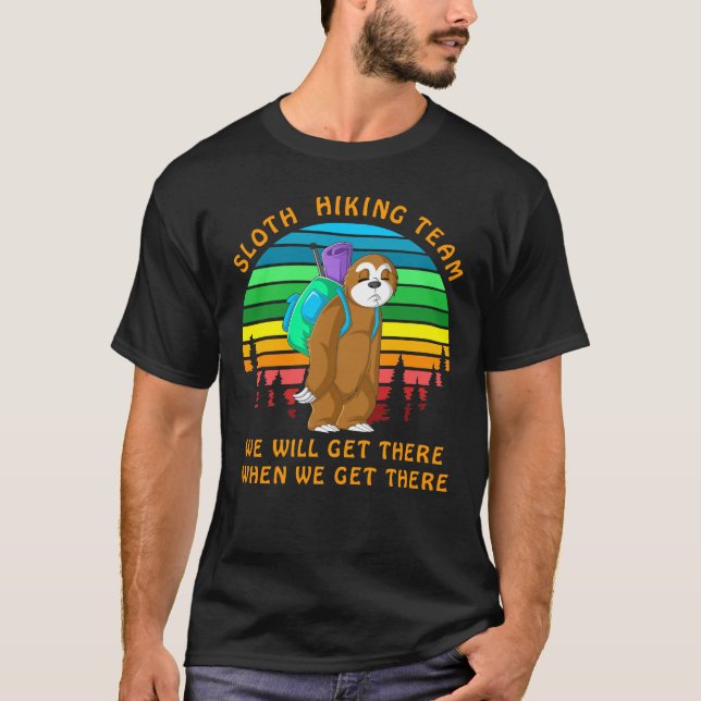 sloth hiking team T-Shirt (Front)