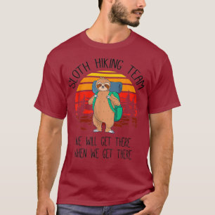 Sloth Hiking Team Women Girl Gift T-Shirt