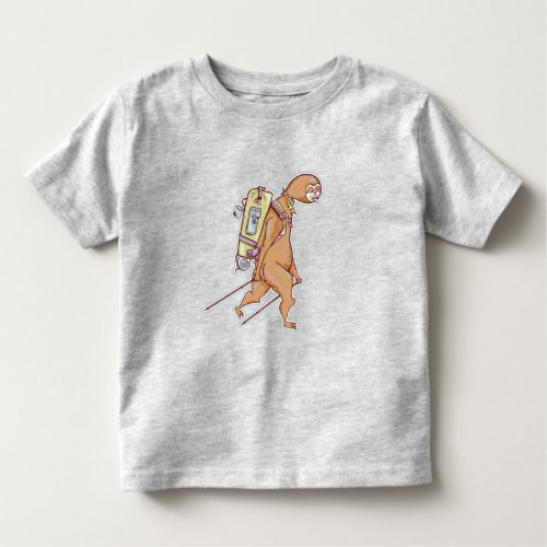 Sloth hiking toddler t_shirt