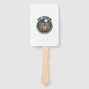 Sloth Hiking with Drinking Team Hand Fan