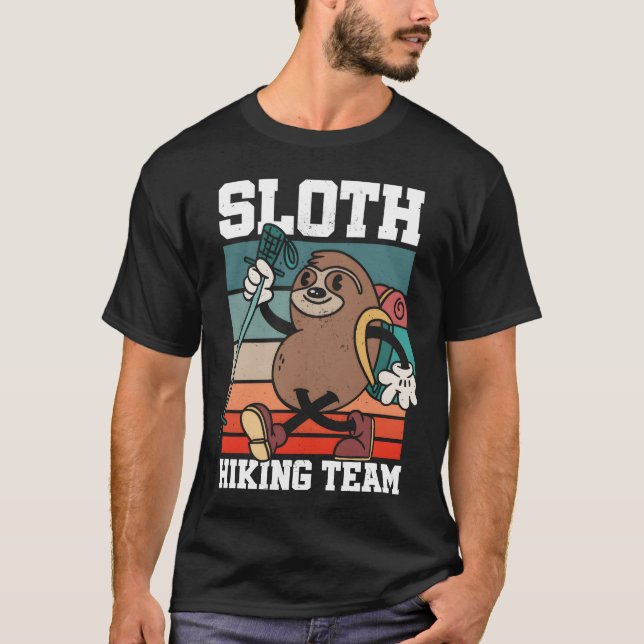 Sloth Hikingeam Wildlife Camping Hiker Mountain vi T-Shirt (Front)