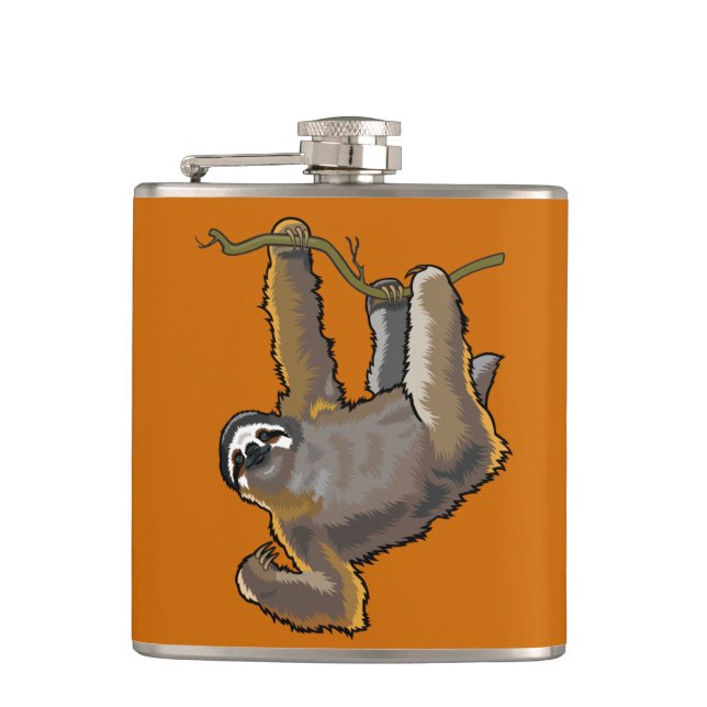 sloth hip flask (Front)