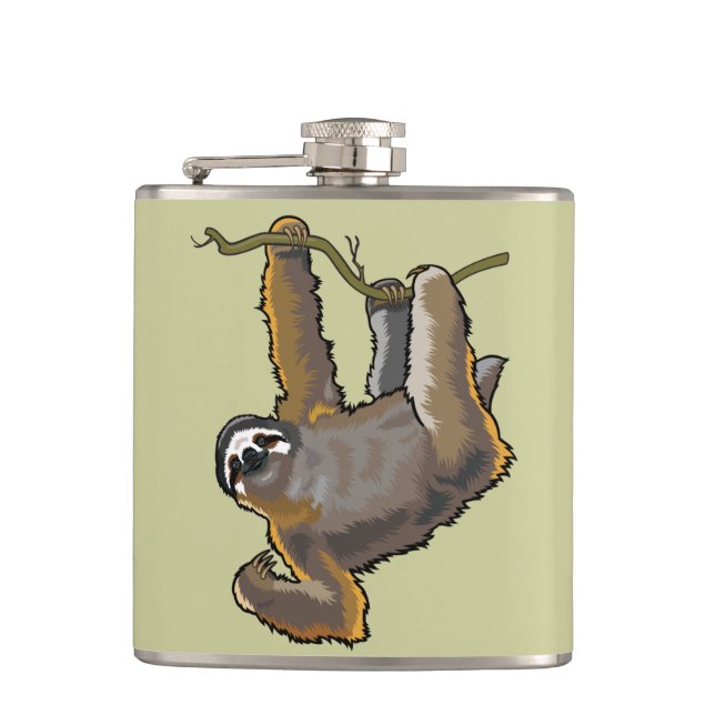 sloth hip flask (Front)