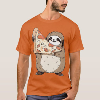 Sloth holding a pizza slice 3 T-Shirt