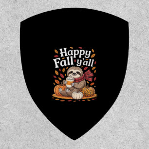 Sloth holding pumpkin spice happy Fall Yall autumn Patch