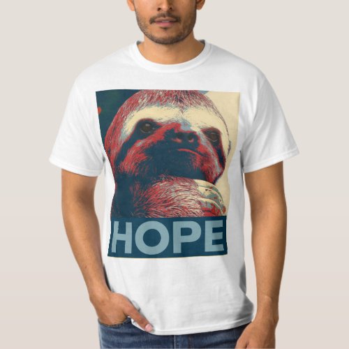 Sloth Hope Poster T_Shirt