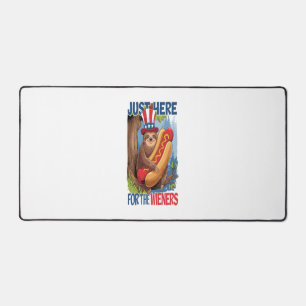 Sloth Hot Dog 4th of July BBQ Desk Mat