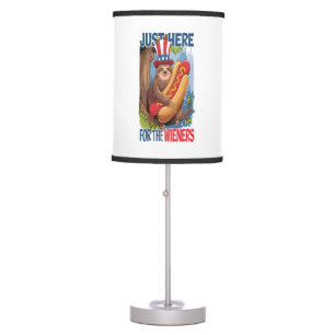 Sloth Hot Dog 4th of July BBQ Table Lamp