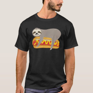 Sloth Hot Dog Buns Lover BBQ Foodie Summer Men Wom T-Shirt