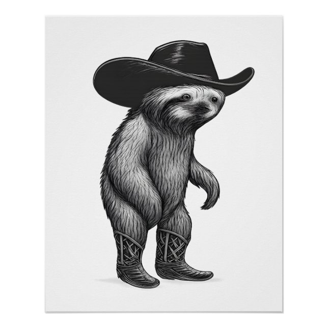 Sloth Howdy Sloth Poster (Front)