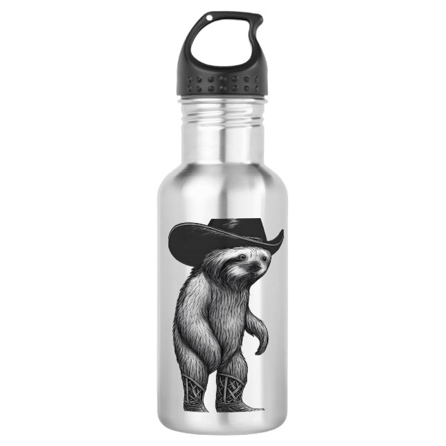 Sloth Howdy Sloth Stainless Steel Water Bottle (Front)