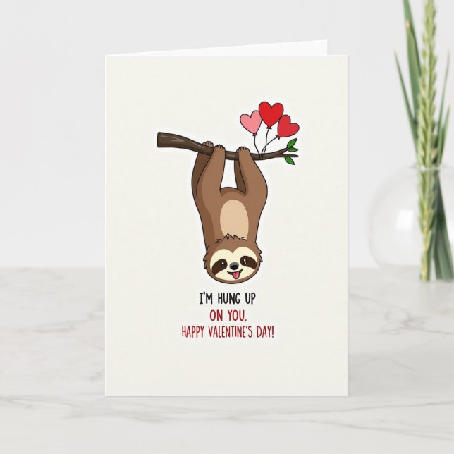 Sloth Hung Up On You Card (Front)
