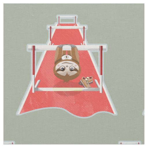 Sloth Hurdles race atheletics Fabric