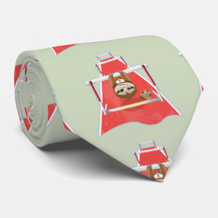 Sloth Hurdles race atheletics Neck Tie