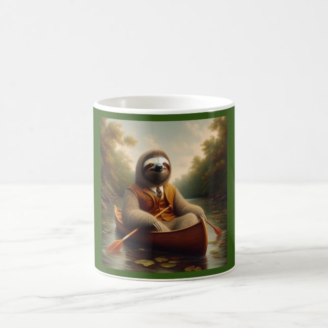 Sloth In A Canoe Coffee Mug (Center)