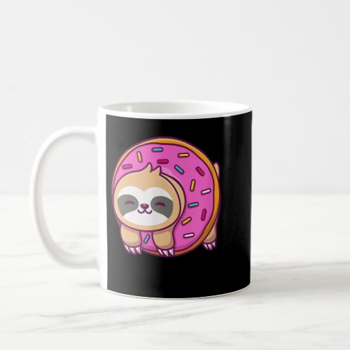 Sloth in a Donut _ Cute Napping Lazy Sweets Snacks Coffee Mug
