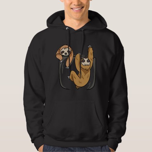 Sloth In A Pocket T_Shirt Hoodie