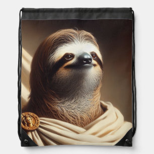 Sloth in Ancient Rome Drawstring Bag