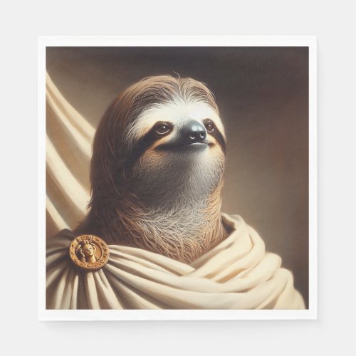 Sloth in Ancient Rome Napkins