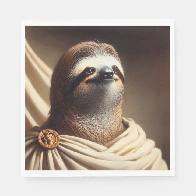 Sloth in Ancient Rome Napkins (Front)