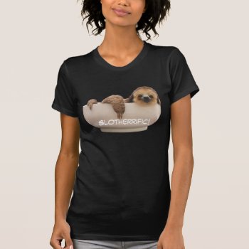 Sloth In Bowl T-shirt by Sloths_and_more at Zazzle
