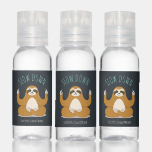 Sloth in Lotus Yoga Pose "Slow Down" Hand Sanitizer