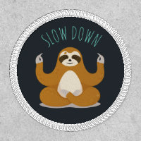 Sloth in Lotus Yoga Pose "Slow Down"