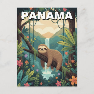 Sloth in rainforest Panama  Postcard