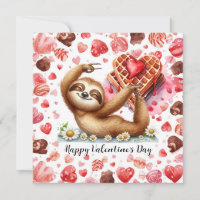 Sloth in Yoga Class on Valentine's Day