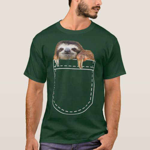 Sloth in your Pocket Animal Lover T_Shirt