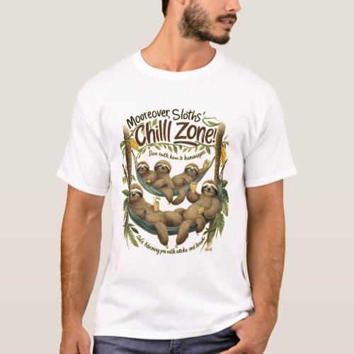 Sloth Inspiration Embrace Funny Jungle Animal  T_Shirt
