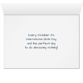 Sloth International Day Relax, Do Nothing Fun Cards (Inside Horizontal (Bottom))