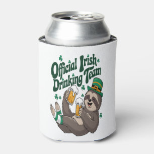 Sloth Irish Drinking St Patrick's Day Can Cooler