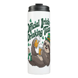 Sloth Irish Drinking St Patrick's Day Thermal Tumbler