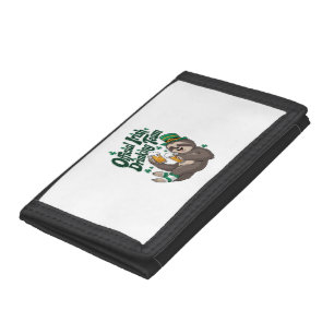 Sloth Irish Drinking St Patrick's Day Trifold Wallet