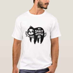 Sloth is My Spirit Animal Chillin Lazy Introvert S T-Shirt