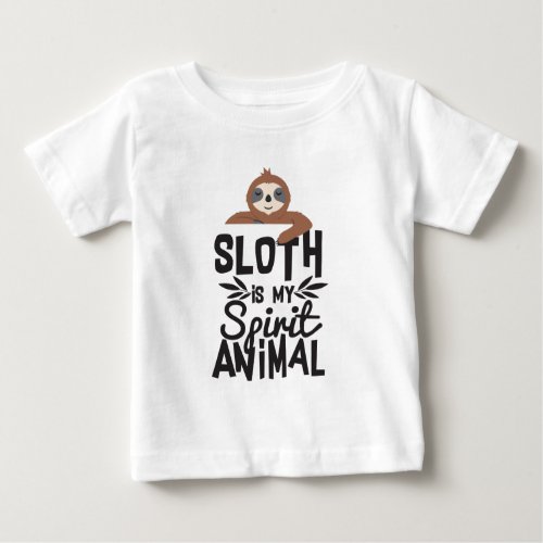 Sloth Is My Spirit Animal Funny Cute Quote T Shirt