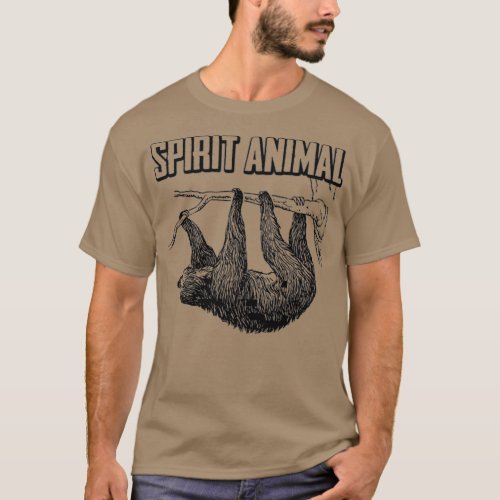 Sloth Is My Spirit Animal Funny Lazy Nature Lovers T_Shirt