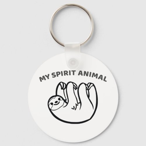 Sloth Is My Spirit Animal Keychain
